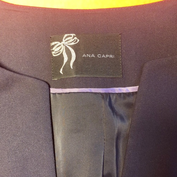 ANA CAPRI long sleeve blazer jacket w/two pockets - Picture 7 of 9
